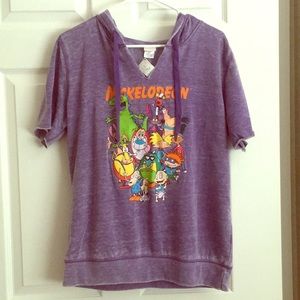 Old School Nickelodeon Purple T-shirt Hoodie 💜